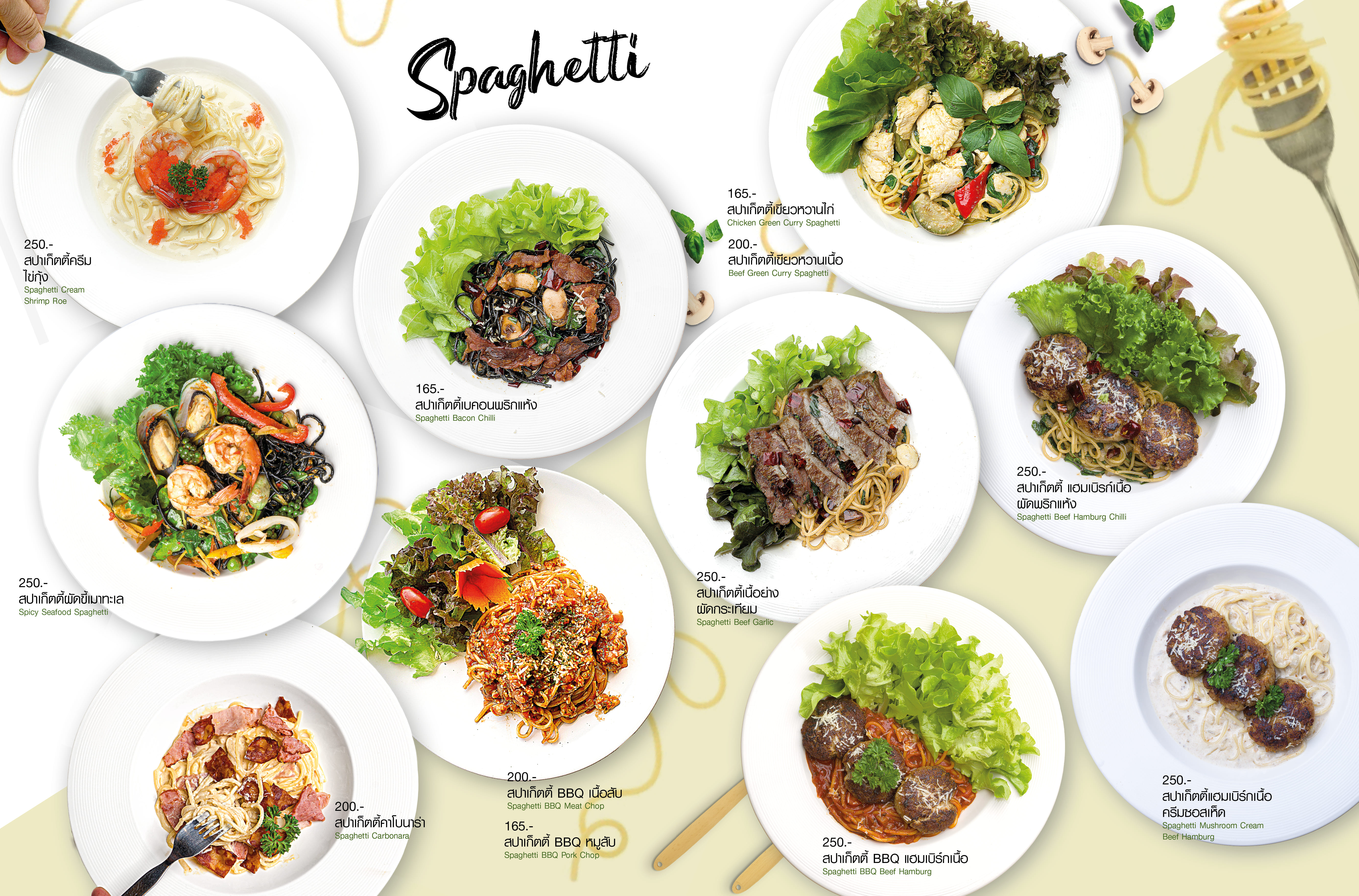 Spaghetti Menu
